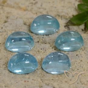 2.13 ctw Turquoise Apatite Stones, Natural Apatite in Oval Cabochon Shape for Sale