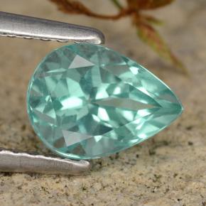 1.42 ct Blue Apatite Gemstone, Apatite Gem in Pear Facet Shape for Sale.