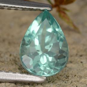 1.42 ct Blue Apatite Stone, Natural Apatite in Pear Facet Shape for Sale
