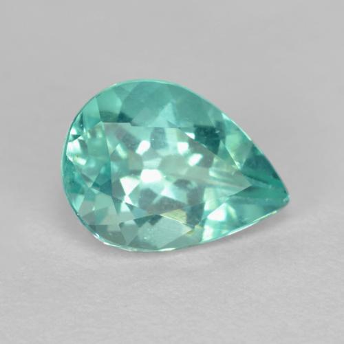 1.24 ct Turquoise Apatite Gemstone, Apatite Gem in Pear Facet Shape for Sale.