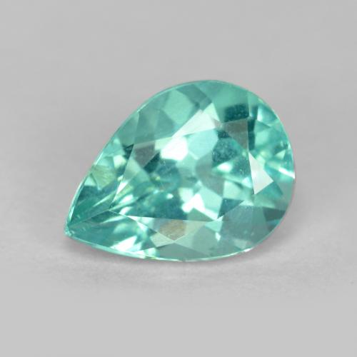 1.24 ct Turquoise Apatite Stone, Natural Apatite in Pear Facet Shape for Sale