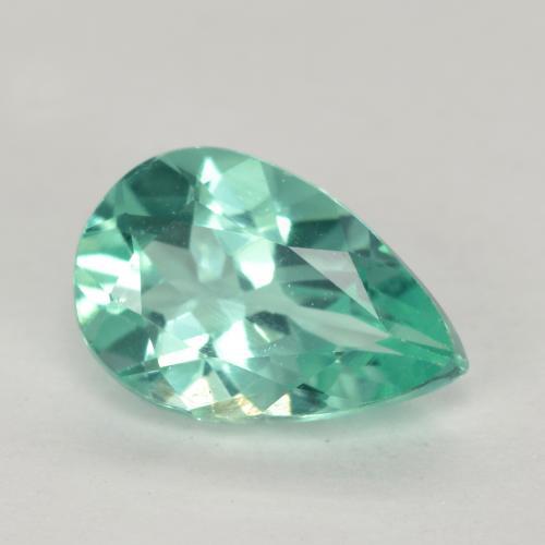 1.27 ct Turquoise Apatite Gemstone, Apatite Gem in Pear Facet Shape for Sale.