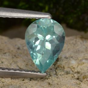 1.15 ct Turquoise Apatite Stone, Natural Apatite in Pear Facet Shape for Sale