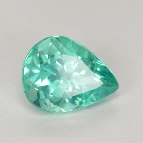 Light Blue Green Apatite Gem - 1.2ct Pear Facet (ID: 475509)