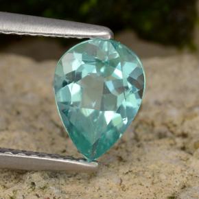 1.15 ct Blue Apatite Stone, Natural Apatite in Pear Facet Shape for Sale