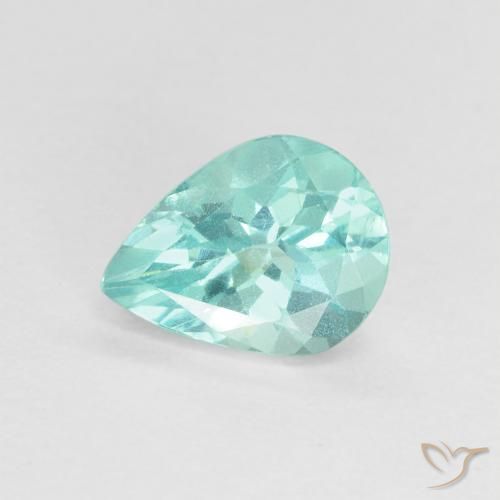 1.16 ct Turquoise Apatite Stone, Natural Apatite in Pear Facet Shape for Sale