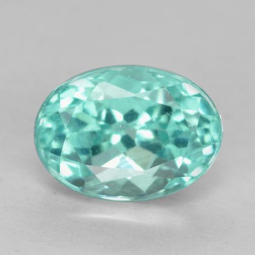 Blue Green Apatite Gem - 1.2ct Oval Facet (ID: 475513)