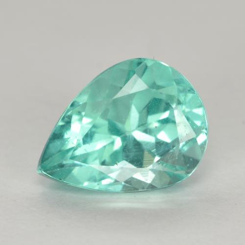 1.30 ct Turquoise Apatite Gemstone, Apatite Gem in Pear Facet Shape for Sale.