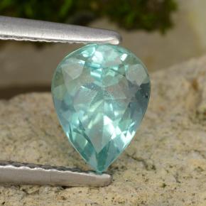 1.34 ct Turquoise Apatite Stone, Natural Apatite in Pear Facet Shape for Sale
