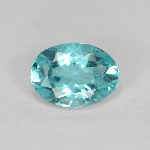 Bright Blue Green Apatit Edelstein - 0.7ct Oval facettiert (ID: 475583)