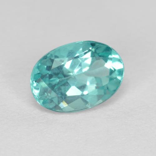0.86 ct Turquoise Apatite Stone, Natural Apatite in Oval Facet Shape for Sale