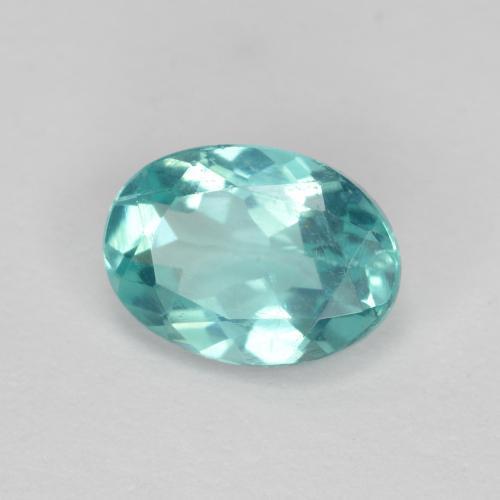 0.88 ct Turquoise Apatite Stone, Natural Apatite in Oval Facet Shape for Sale