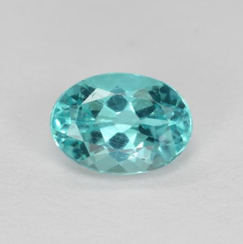 Medium Blue Green Apatite Gem - 0.9ct Oval Facet (ID: 475590)