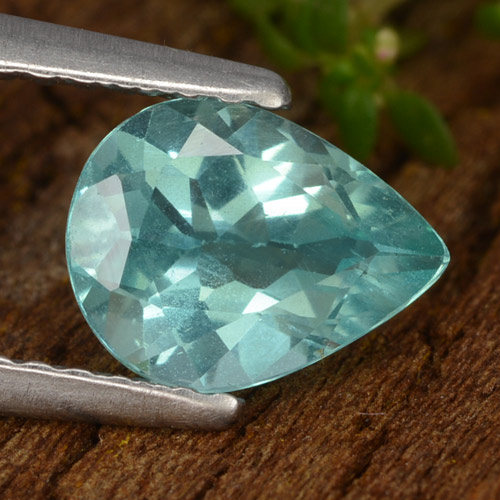 Cerceta claro Apatita Gema - 1.1ct Corte en forma de pera (ID: 475642)