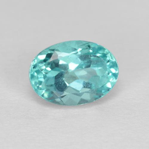 1.03 ct Turquoise Apatite Stone, Natural Apatite in Oval Facet Shape for Sale
