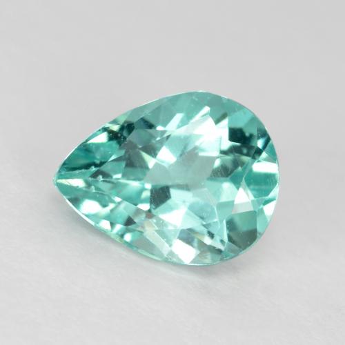 Light Blue Green Apatite Gem - 1.1ct Pear Facet (ID: 475650)
