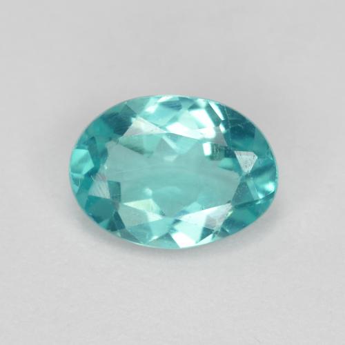 Apatita Azul eléctrico Ovalada de 0.82 ct de Madagascar, dimensión 7 x 5,1mm, piedra preciosa natural Caliente, claridad VS, Apatita Forma ovalada de 1 pieza, dureza de Mohs de 5 - 5 , Photo A