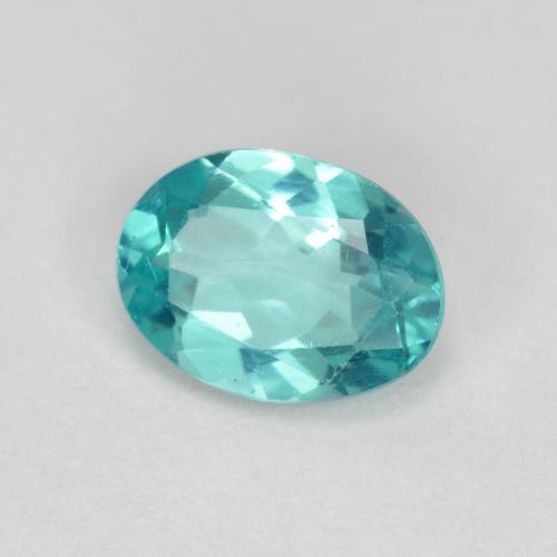 0.82 ct Turquoise Apatite Stone, Natural Apatite in Oval Facet Shape for Sale