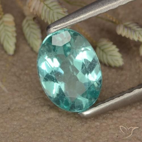 0.70 ct Turquoise Apatite Stone, Natural Apatite in Oval Facet Shape for Sale