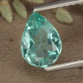 0.84 ct Green Apatite Gemstone, Apatite Gem in Pear Facet Shape for Sale.