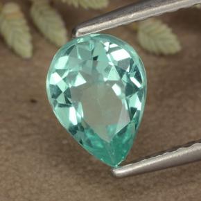 0.84 ct Green Apatite Stone, Natural Apatite in Pear Facet Shape for Sale