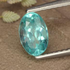 0.81 ct Turquoise Apatite Stone, Natural Apatite in Oval Facet Shape for Sale