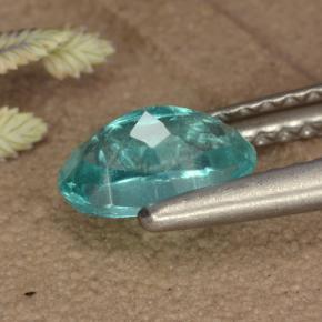 Apatite Gemstone in 7.1 x 4.6 mm Size for Sale, Apatite Stone in Medium Bluish Green Color