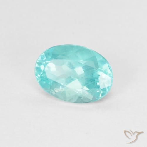 0.78 ct Turquoise Apatite Stone, Natural Apatite in Oval Facet Shape for Sale