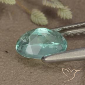 Apatite Gemstone in 7 x 5 mm (calibrated) Size for Sale, Apatite Stone in Intense Blue Green Color