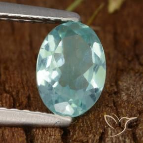 0.77 ct Turquoise Apatite Stone, Natural Apatite in Oval Facet Shape for Sale
