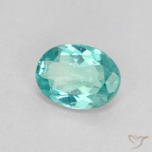 0.81 ct Turquoise Apatite Stone, Natural Apatite in Oval Facet Shape for Sale