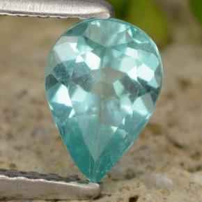 0.72 ct Turquoise Apatite Stone, Natural Apatite in Pear Facet Shape for Sale