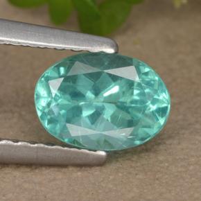 0.93 ct Blue Apatite Gemstone, Apatite Gem in Oval Facet Shape for Sale.