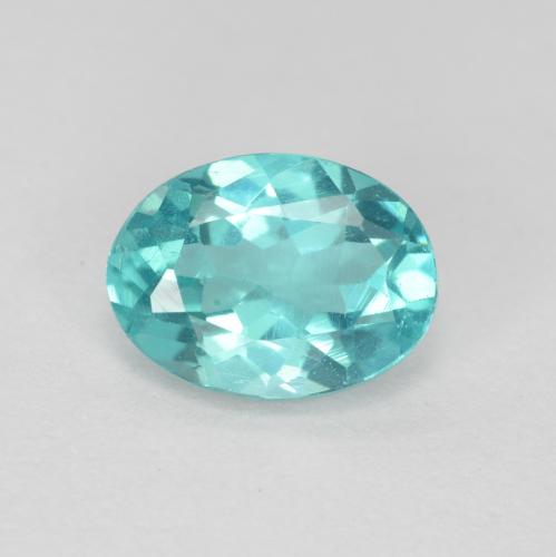 Medium Blue Green Apatite Gem - 0.8ct Oval Facet (ID: 475895)