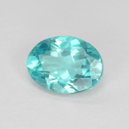 0.82 ct Turquoise Apatite Stone, Natural Apatite in Oval Facet Shape for Sale