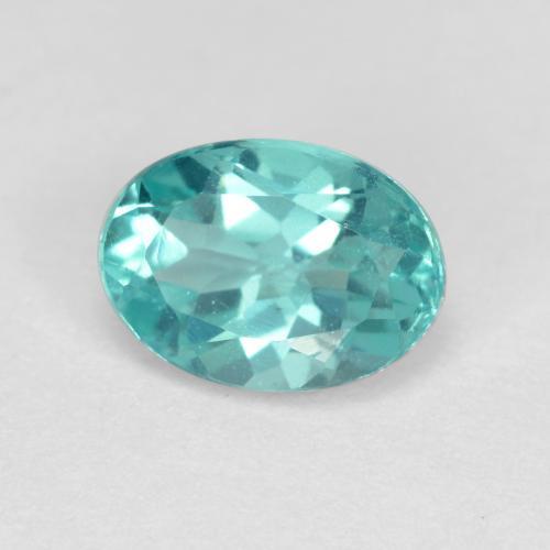 0.93 ct Turquoise Apatite Stone, Natural Apatite in Oval Facet Shape for Sale