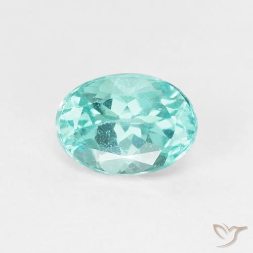 0.98 ct Blue Green Apatite, 6.8 x 4.9 mm Oval Cut From Madagascar, Photo A