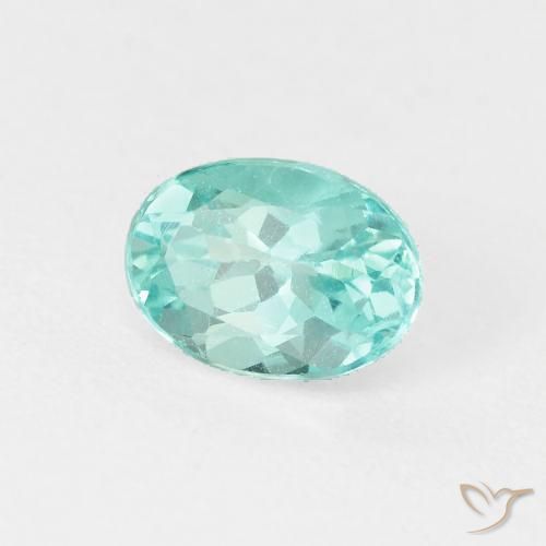 0.98 ct Turquoise Apatite Stone, Natural Apatite in Oval Facet Shape for Sale