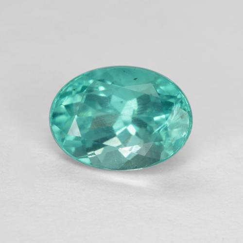 Light Teal Apatite Gem - 1.1ct Oval Facet (ID: 476006)