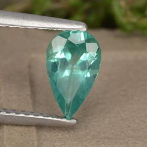 0.93 ct Turquoise Apatite Stone, Natural Apatite in Pear Facet Shape for Sale