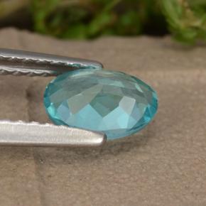 Apatite Gemstone in 7 x 5 mm (calibrated) Size for Sale, Apatite Stone in Electric Blue Color