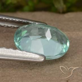 Apatite Gemstone in 7 x 5 mm (calibrated) Size for Sale, Apatite Stone in Medium Bluish Green Color
