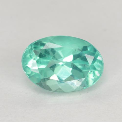 Светло-сине-зеленый Апатиты Камень - 0.9ct Фасетный Овал (ID: 476208)
