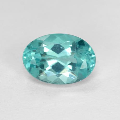 Light Teal Apatite Gem - 0.9ct Oval Facet (ID: 476212)