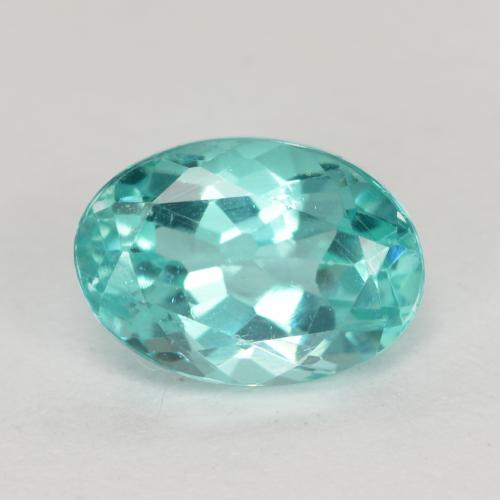 Medium Bluish Green Апатиты Камень - 1ct Фасетный Овал (ID: 476239)