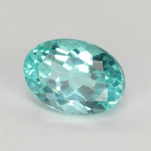 1.03 ct Turquoise Apatite Stone, Natural Apatite in Oval Facet Shape for Sale