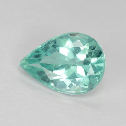 Light Blue Green Apatite Gem - 1.1ct Pear Facet (ID: 476243)