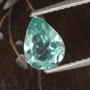 1.06 ct Blue Apatite Gemstone, Apatite Gem in Pear Facet Shape for Sale.