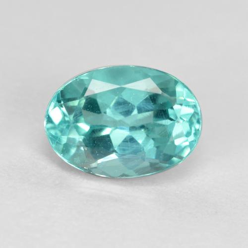 Verde azul medio Apatita Gema - 1ct Forma ovalada (ID: 476246)