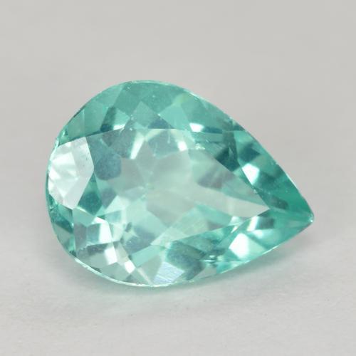 Bluish Green Apatite Gem - 1.2ct Pear Facet (ID: 476249)